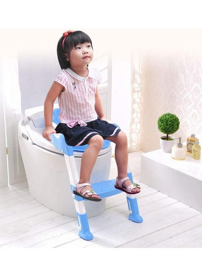 Buy Portable And Convenient Kids Toilet Seat Potty Chair With Adjustable Ladder in Saudi Arabia