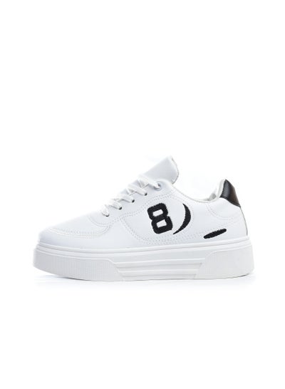 Buy Women's Lace-Up White Flat Sneakers in Egypt
