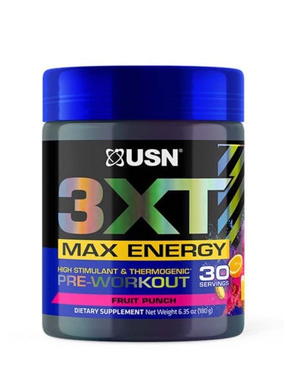 Buy USN 3xt Max Energy Fruit Punch 30 servings in UAE