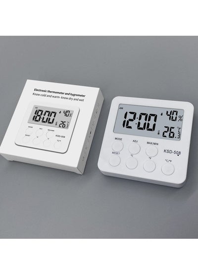 Buy Indoor & Outdoor Temperature & Humidity Monitor, Digital Indoor & Outdoor Thermometer, Accurate Desktop with Temperature, Humidity & Clock in UAE