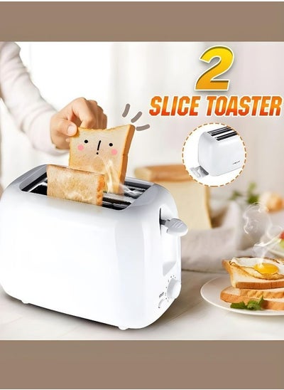 Buy 2-Slice Bread Toaster, 650 Watts, White in Saudi Arabia