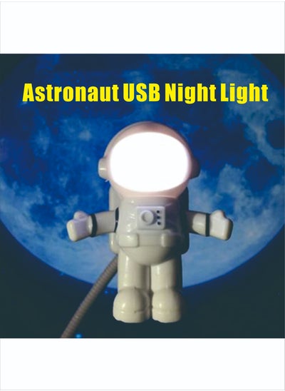 Buy LED Night Light Astronaut USB Computer Keyboard Light with Switch Mini Desk Lamp  for Bedroom Bathroom Kitchen Hallway Creative Practical Gift Astronaut White in Saudi Arabia