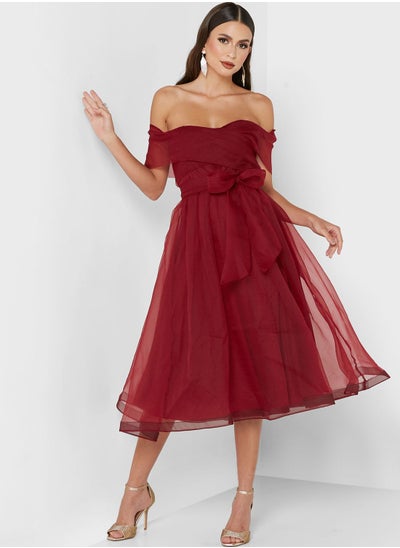 Buy Off Shoulder Tulle Dress in Saudi Arabia