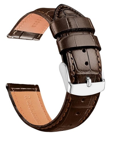 اشتري Leather Band 20MM Compatible watch band leather brown في مصر