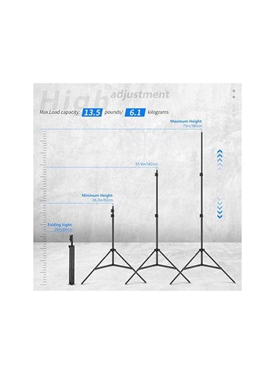 Buy 75"/6 Feet/190CM Photography Light Stands for Relfectors, Softboxes, Lights, Umbrellas, Backgrounds in Saudi Arabia