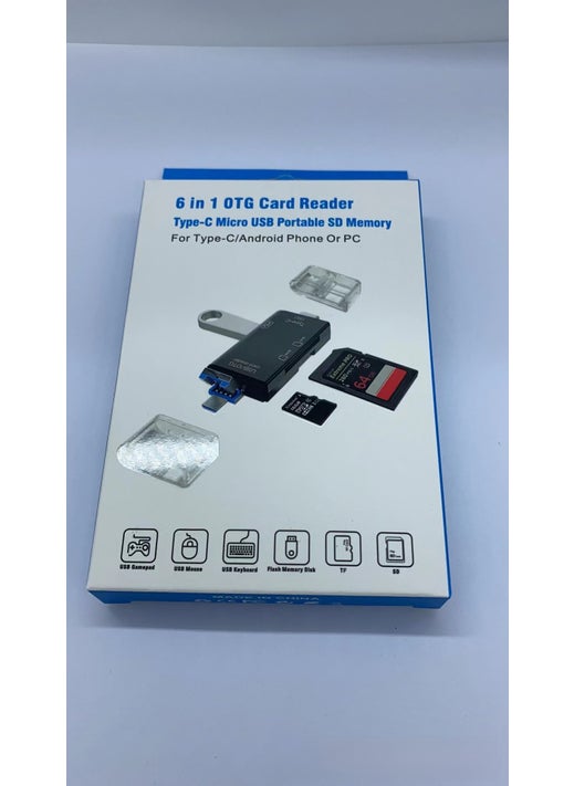 Buy Factory private touch six-in-one card reader mobile phone dedicated type-c multi-function computer U Disk camera TF SD wholesale Elegant white with box in Saudi Arabia