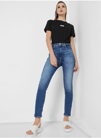 Buy High Waist Ankle Jeans in UAE