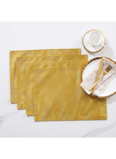 Buy Avrid 4-Piece Placemat Set 32X45Cm - Gold in UAE