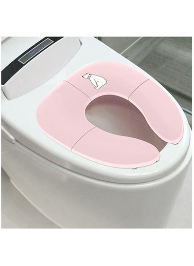 Buy Foldable Potty Seat, Toddler Travel Bedpan Seat with Non-Slip Suction Cups, Potty Training Toilet Seat for Baby & Kids(Pink) in Saudi Arabia