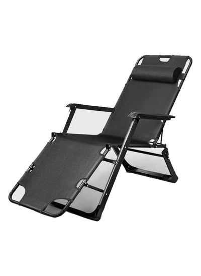 Buy Adjustable Zero Gravity Folding Reclining Lounge Chair with Adjustable Headrest Oversize Recliner Lounger Beach Chairs Foldable Beach Chair in UAE