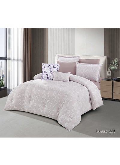 Buy Comforter Set With Soft Silky Fabric And A Sophisticated Pattern That Satisfies All Tastes 8 Pieces King Size in Saudi Arabia