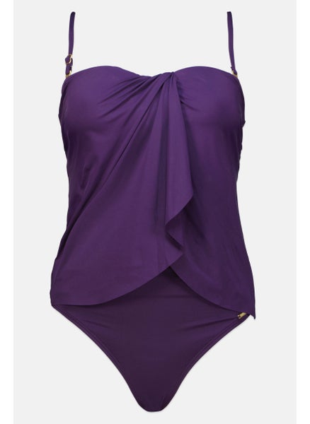 اشتري Women 2 Pieces Plain Top And Bottom, Deep Plum في الامارات