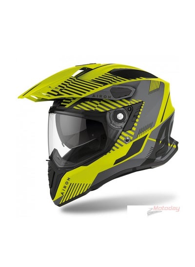 Buy Airoh Helmet Commander Boost Yellow Matt in UAE