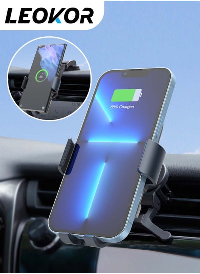 Buy Wireless Car Charger for Samsung Galaxy Z Flip 5, (Dual Coils) Fast Charging Phone Car Mount for Air Vent Dashboard for Samsung Galaxy Z Flip 4/3/2, IPhone 15 in Saudi Arabia