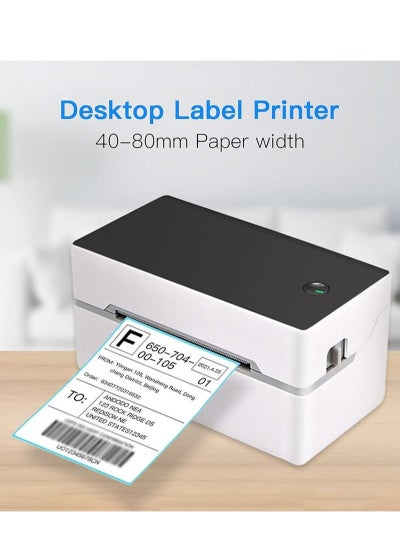 Buy Desktop Shipping Label Printer High Speed USB Direct Thermal Printer Label Maker Sticker 40 80mm Paper Width for Shipping Postage Barcodes Labels Printing in Saudi Arabia