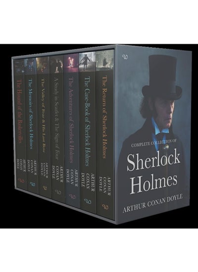 اشتري Sherlock Holmes Series Complete Collection 7 Books Set by Arthur Conan Doyle (Return,Memories,Adventures,Valley of Fear & His Last Bow,Case-Book,Hound of Baskerville & Study in Scarlet & Sign of Four) في الامارات