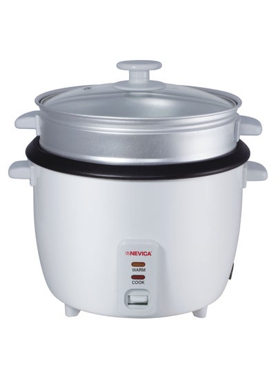 Buy Nevica Electric Rice Cooker With Streamer 350W NV-608 RC white Color in UAE