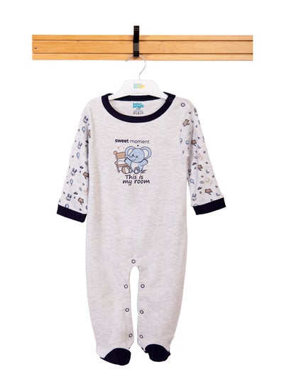 Buy BabiesBasic 100% cotton Printed Long Sleeves Jumpsuit/Romper/Sleepsuit for babies in UAE