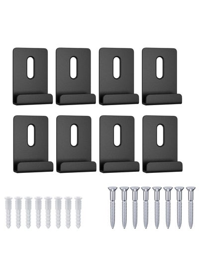 اشتري 8 Pcs Metal Mirror Clips, Wide Channel Heavy Duty Hanger Clip Kit, Large Retainer Clips with Screws for Wall Mounting Mirrors, Frameless Billboards, Tile Displays في السعودية