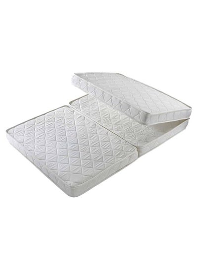 Buy Comfy Portable Quilted White Folding Medicated Mattress 180x90x7 Cm in UAE