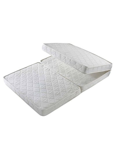 Buy Comfy Portable Quilted White Folding Medicated Mattress 180x90x7 Cm in UAE