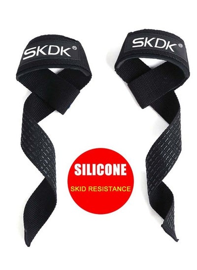 Buy Non-Slip Silicone Lifting Straps, Straps for Gym, Weightlifting, Wristbands Gym Straps for Gym Women, Men, Weightlifting, Bodybuilding, Strength Training in UAE