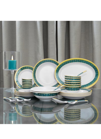 Buy Delcasa 35 Piece Floral Beast Melamineware Dinner Set DC2461 in UAE