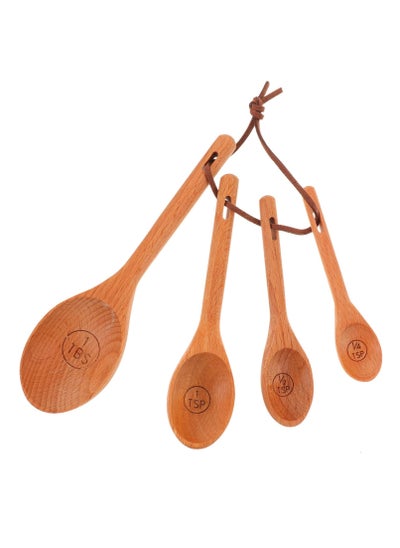 Buy 4pcs Measuring Spoon Household Coffee Scoop Multi-function Wooden Scoop Tablespoon Scoop Tea Scoop Coffee Scooper Tablespoon Measure Spoon Small Scoop Tea Spoon Cereal Spoon in UAE