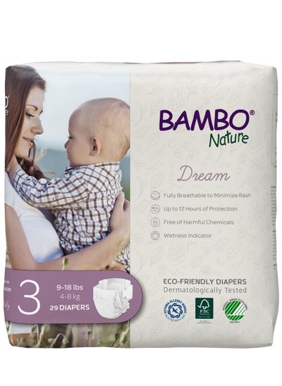 Buy Bambo Nature Eco Friendly Diaper Size 3, 4-8 Kg, 29counts in UAE