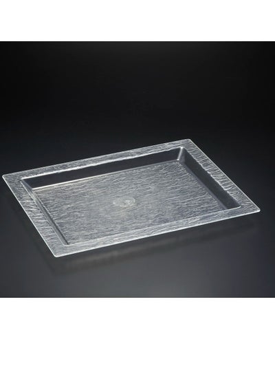 Buy Acrylic Serving Tray Bark Clear 56 cm in UAE