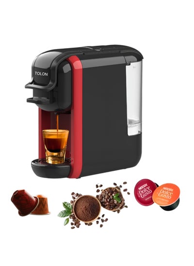 Buy 3 in 1 Multi Capsule Coffee Machine, with 600ml Water Tank, 19 Bars of Pressure and 1450 W Power. Multi Function Espresso Coffee Machine in Saudi Arabia