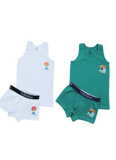 Buy Undershirt and Short Set - 2 pieces-Color and Print May Vary in Egypt