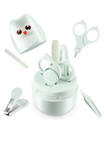 Buy Baby Nail Clippers, 4-in-1 Safe Baby Nail Kit with Cute Case, Nail Clipper, Scissors, Tweezers, Baby Nail File Set for Newborn, Infant, Toddler and Kids-Owl Green in Saudi Arabia