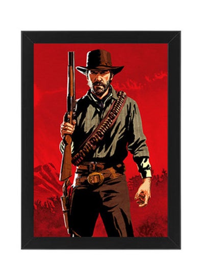 اشتري Arthur Red Dead Redepmtion Illustration Wall Art Poster Frame في مصر