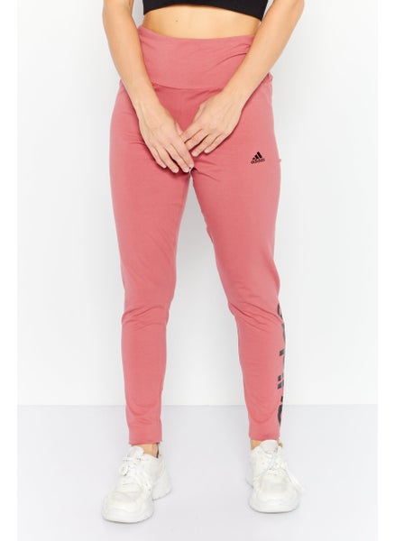 اشتري Women Sportswear Fit Brand Logo Leggings, Red في الامارات