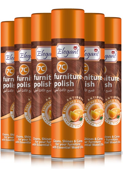 Buy Orange Furniture Polish 300ml Pack of 6 in UAE