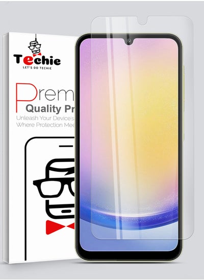 اشتري HD Tempered Glass Screen Protector for Samsung Galaxy A25 - Anti Reflection Anti Bubbles 9H Hardness 0.33 mm Rounded Edges Easy Installation في السعودية