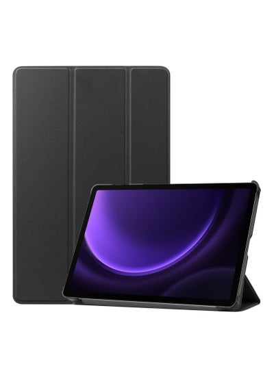 Buy Trifold Smart Cover Protective Slim Case for Samsung Galaxy Tab S9 FE Black in Saudi Arabia