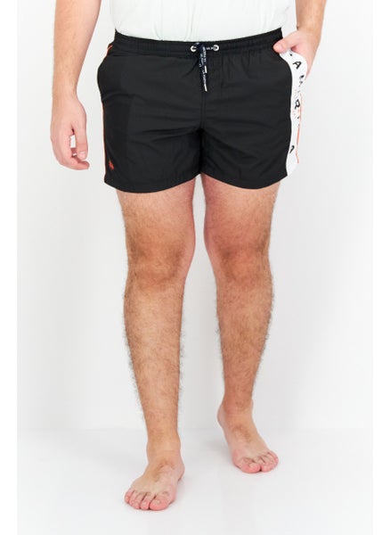 Buy Men Brand Logo  Board Shorts Swimwear, Black Combo in UAE