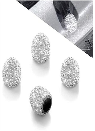 Buy 4 Pack Tire Valve Caps Handmade Rhinestones Stem Covers for Car Accessories in Saudi Arabia