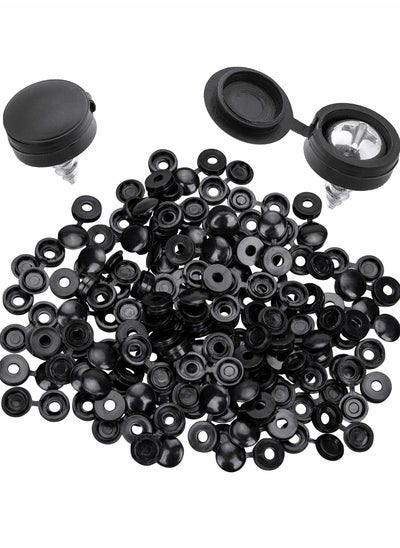 Buy Fold Over Screw Snap Covers, Hinged Screw Cover Caps, Plastic Screw Caps Fold Screw Snap Covers Washer Flip Tops - 100 Pcs in Saudi Arabia