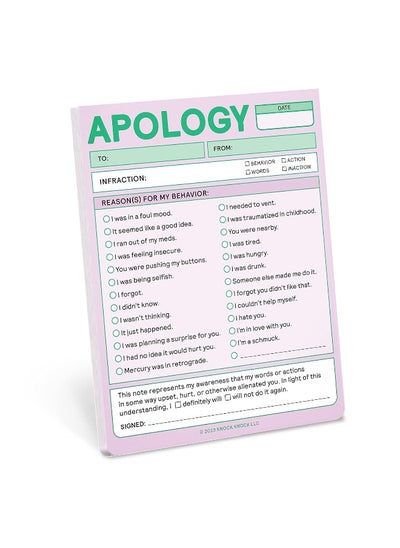 اشتري Knock Knock Apology Nifty Note (Pastel Version) في الامارات