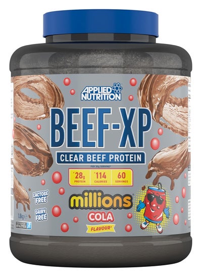 Buy Applied Nutrition Beef XP - Clear Hydrolysed Beef Protein Isolate, Fruit Juice Style, Dairy Free Beef Protein Powder, Lactose Free, Zero Sugar, Low Fat, 1.8kg - 60 Servings (Cola Millions) in Saudi Arabia