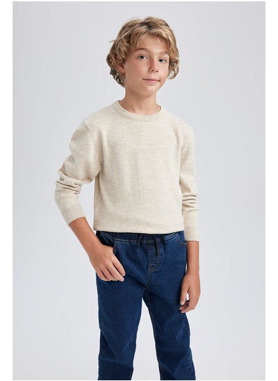 Buy Boy Tricot Regular Fit Crew Neck Long Sleeve Pullover in Egypt