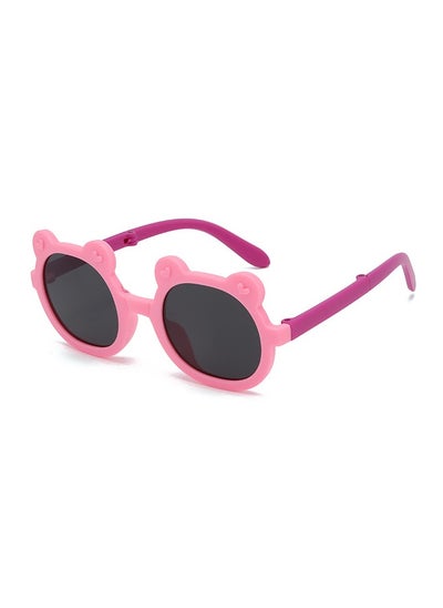 اشتري Summer round frame UV protection children's sunglasses Pink في السعودية