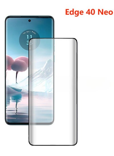 Buy Motorola Edge 40 Neo Screen Protector, Glass Tempered Bubble Free, Anti-Scratch, Anti-Fingerprint, 9H Hardness 3D Curved Edge Screen Protection  for Moto Edge 40 Neo Accessories in Saudi Arabia