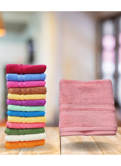 Buy 100% Cotton Towels Multicolor 50x100 cm in Egypt