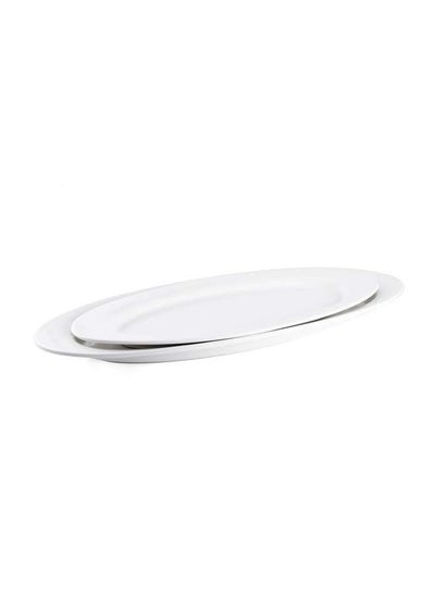 اشتري Ivory Porcelain Oval Buffet Plate 48 cm في الامارات