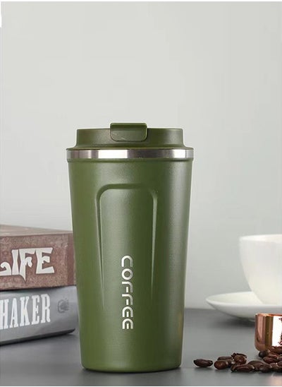 Buy 510ml Travel Coffee Mug Stainless Steel Vacuum keep Cold and Hot Drinks 17oz Insulated Tumbler Leak Proof for Home Office Outdoor Works in UAE