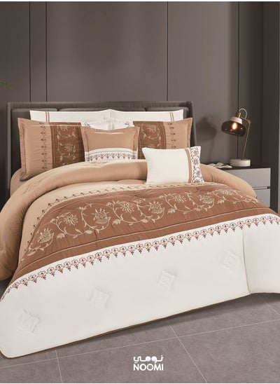 Buy Lara Comforter Set Microfiber, 8 pieces, king size, 260 cm x 240 cm in Saudi Arabia